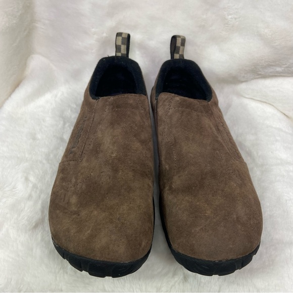 Merrell Womens leather suede gunsmoke slip on shoes size 8 Vibram soles